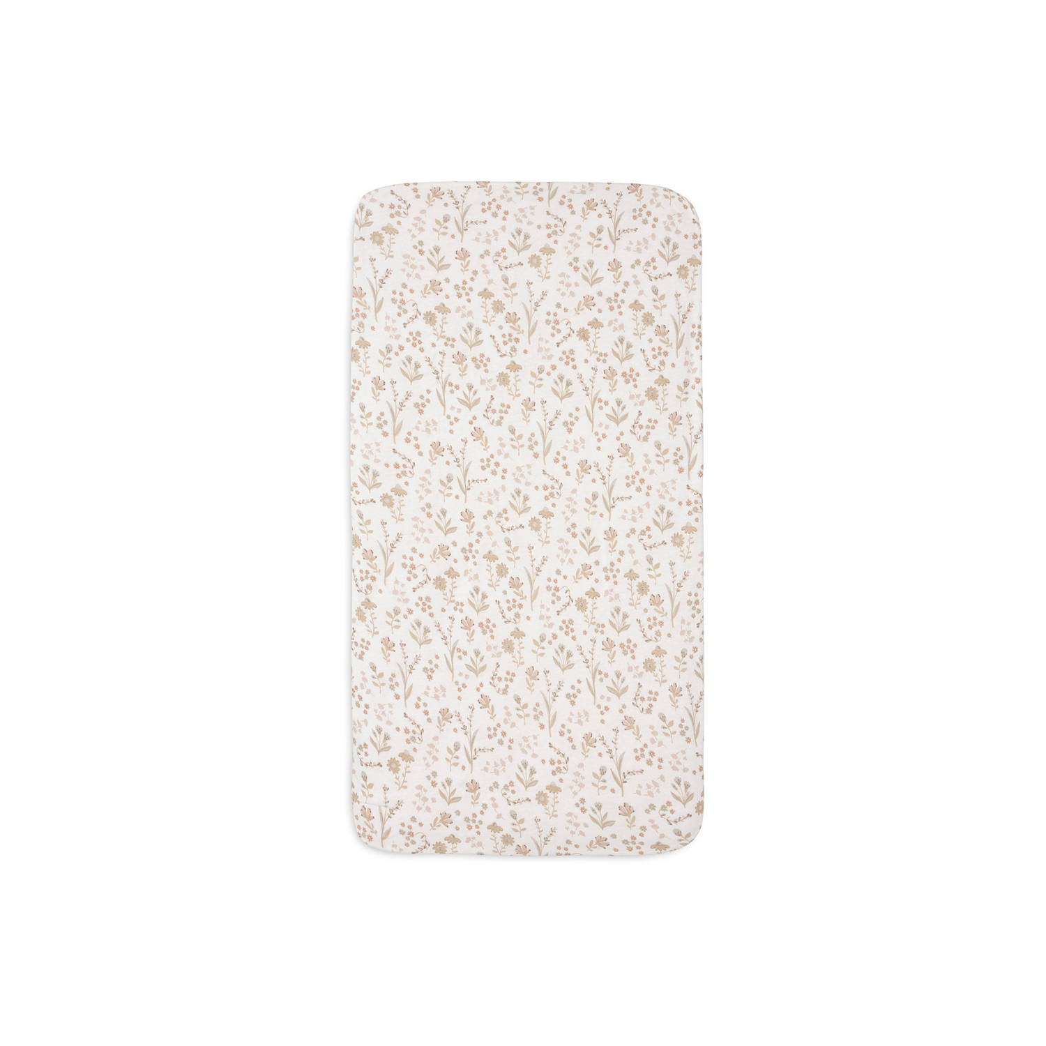 Jollein jersey wieg hoeslaken Bloomy offwhite beige