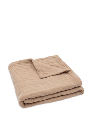 hydrofiele wiegdeken Jacquard - Biscuit