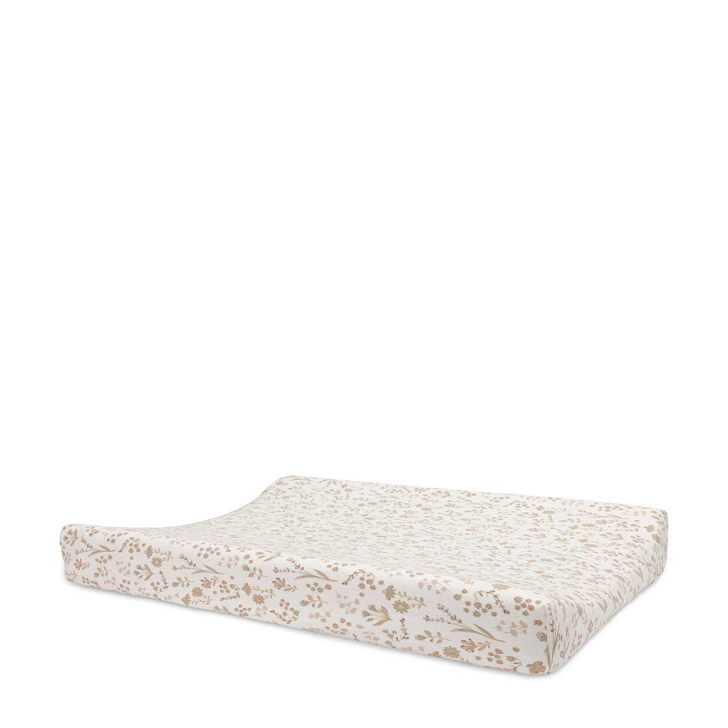 Jollein jersey aankleedkussenhoes Bloomy offwhite beige