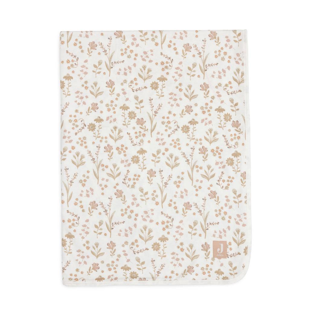 Jollein jersey wiegdeken Bloomy offwhite/beige