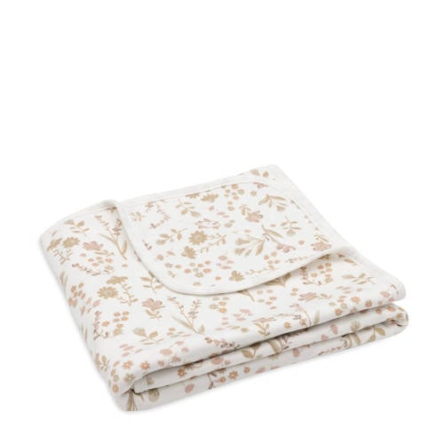 Jollein jersey wiegdeken Bloomy offwhite/beige afbeelding