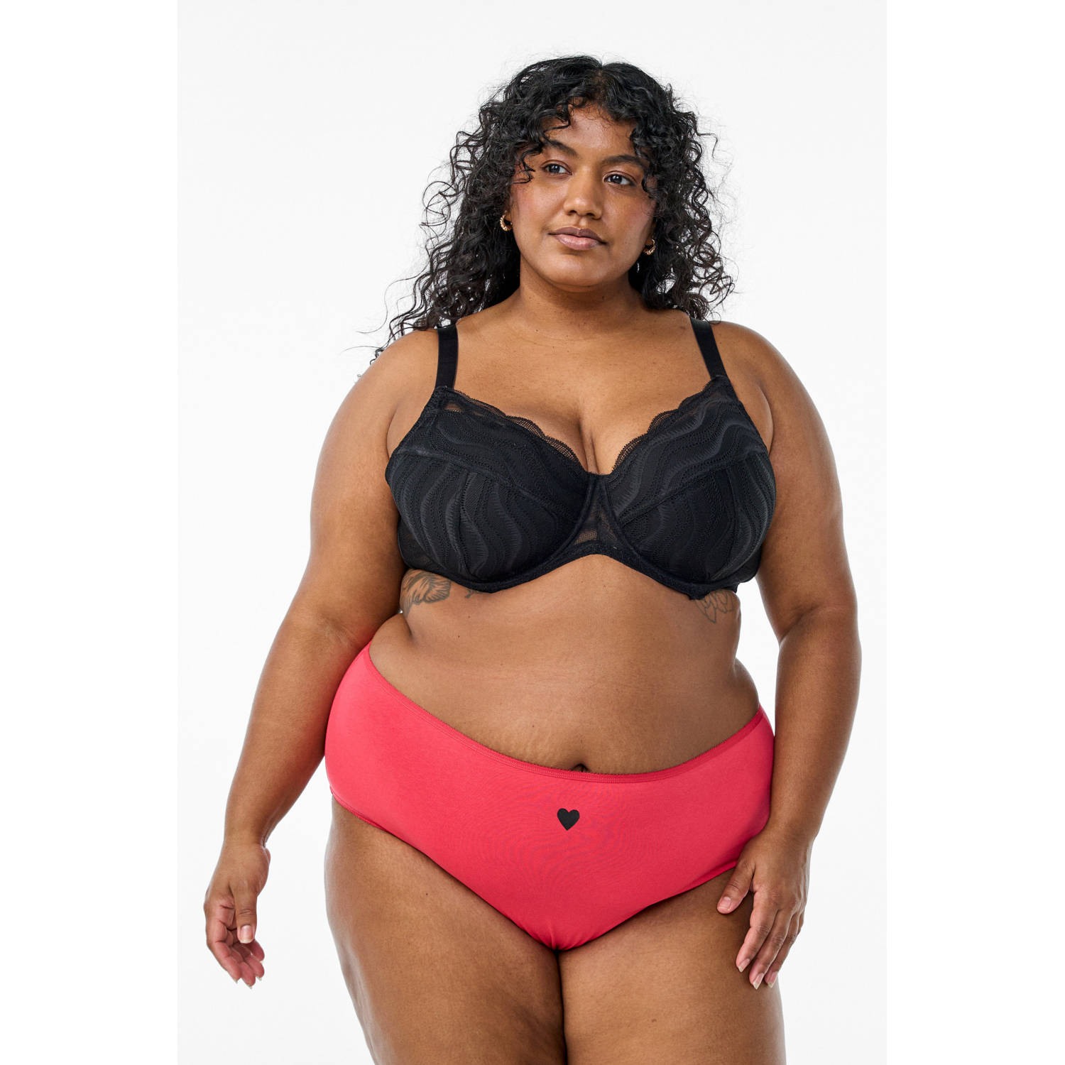 Zizzi slip LWEEK (set van 7) zwart blauw rood wit