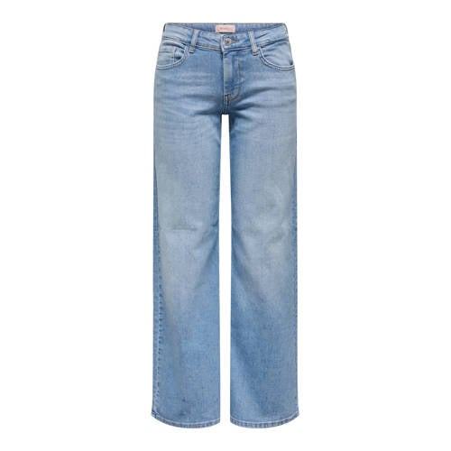 ONLY low waist wide leg jeans light blue denim afbeelding