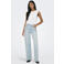 ONLY high waist wide leg jeans light blue denim