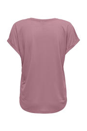 thumbnail: Oudroze dames ONLY PLAY sportshirt met logo dessin, korte mouwen en ronde hals