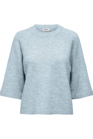 pullover fijn gebreid lichtblauw