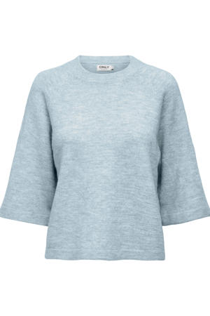 pullover fijn gebreid lichtblauw
