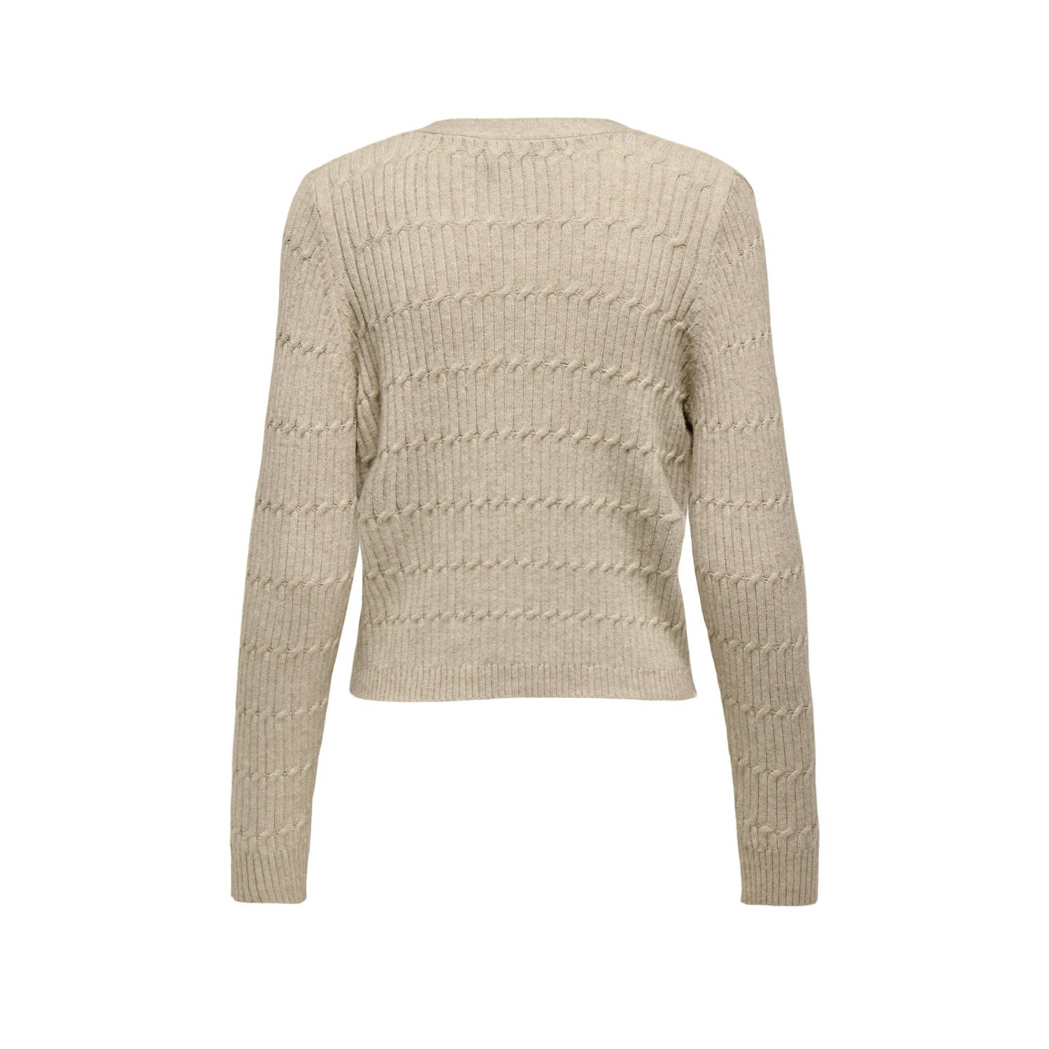 ONLY vest lichtbruin gebreid