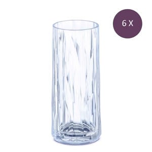 Longdrinkglas, 250 ml, thermoplastic - Blauw - Koziol Club No.3 (6 stuks)