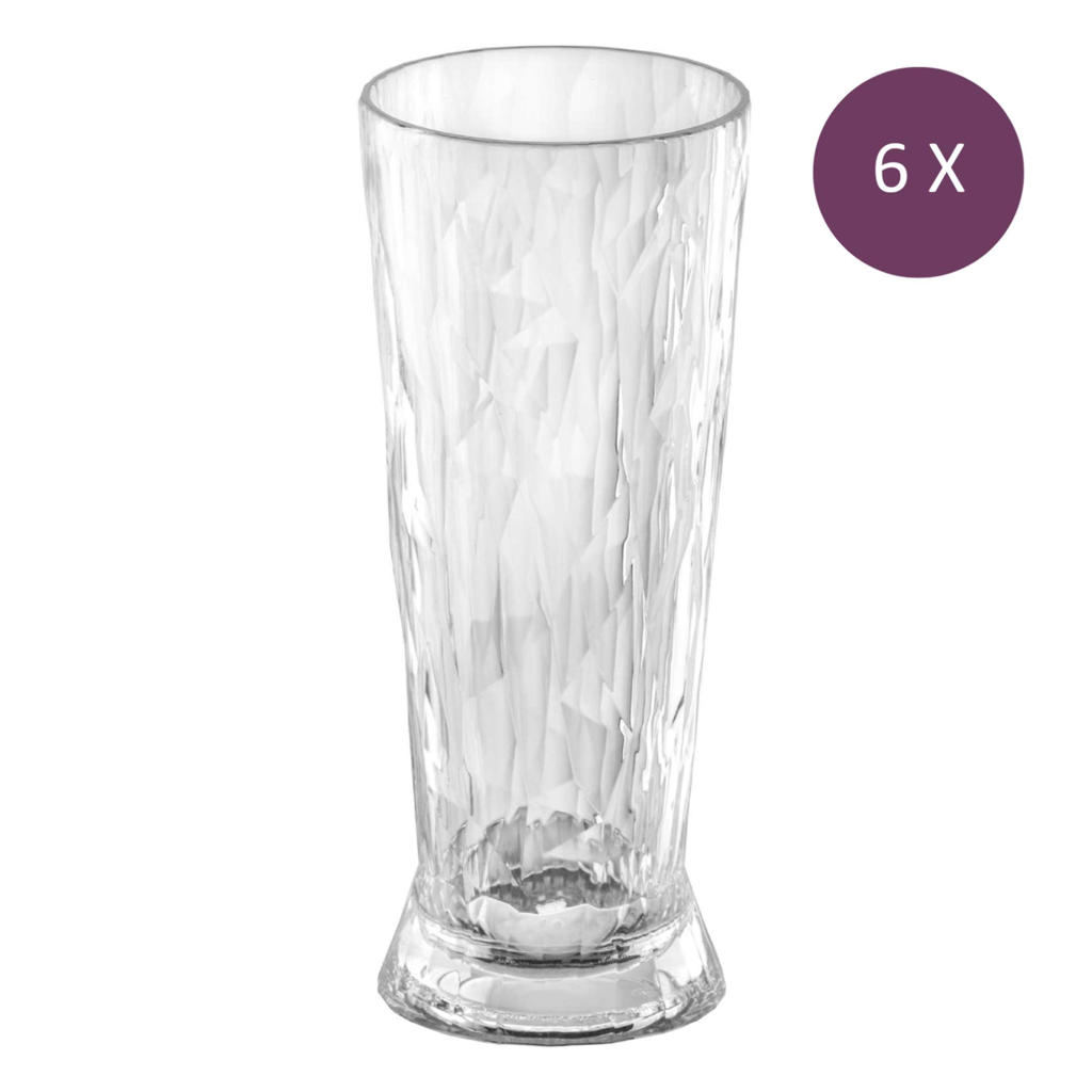 Koziol Bierglas, 500 ml, thermoplastic - Koziol Club No. 11 (6 stuks)