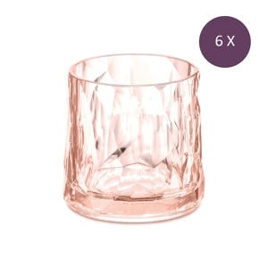 Whiskeyglas, 250 ml, thermoplastic - Roze - Koziol Club No. 2 (6 stuks)