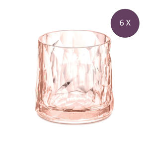Whiskeyglas, 250 ml, thermoplastic - Roze - Koziol Club No. 2 (6 stuks)