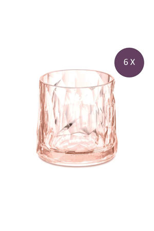 Whiskeyglas, 250 ml, thermoplastic - Roze - Koziol Club No. 2 (6 stuks) 