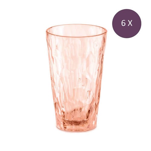 Koziol Drinkglas, thermoplastic 300 ml - Roze - Koziol Club No. 6 (6 stuks) afbeelding