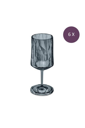 Wijnglas, 300 ml, thermoplastic - Grijs - Koziol Club No. 4 (6 stuks) 