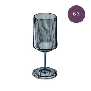 Wijnglas, 300 ml, thermoplastic - Grijs - Koziol Club No. 4 (6 stuks)