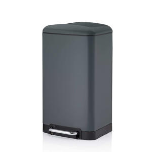 Davino Afvalemmer, RVS, Donker Grijs, 30 L