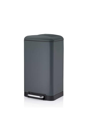 Davino Afvalemmer, RVS, Donker Grijs, 30 L