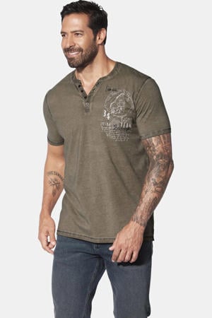 +FIT Collectie T-shirt GODBERT Plus Size kaki