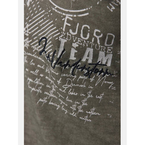 Jan Vanderstorm +FIT Collectie T-shirt GODBERT Plus Size kaki afbeelding