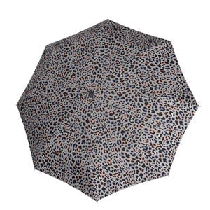 paraplu A.200 Medium met panterprint bruin