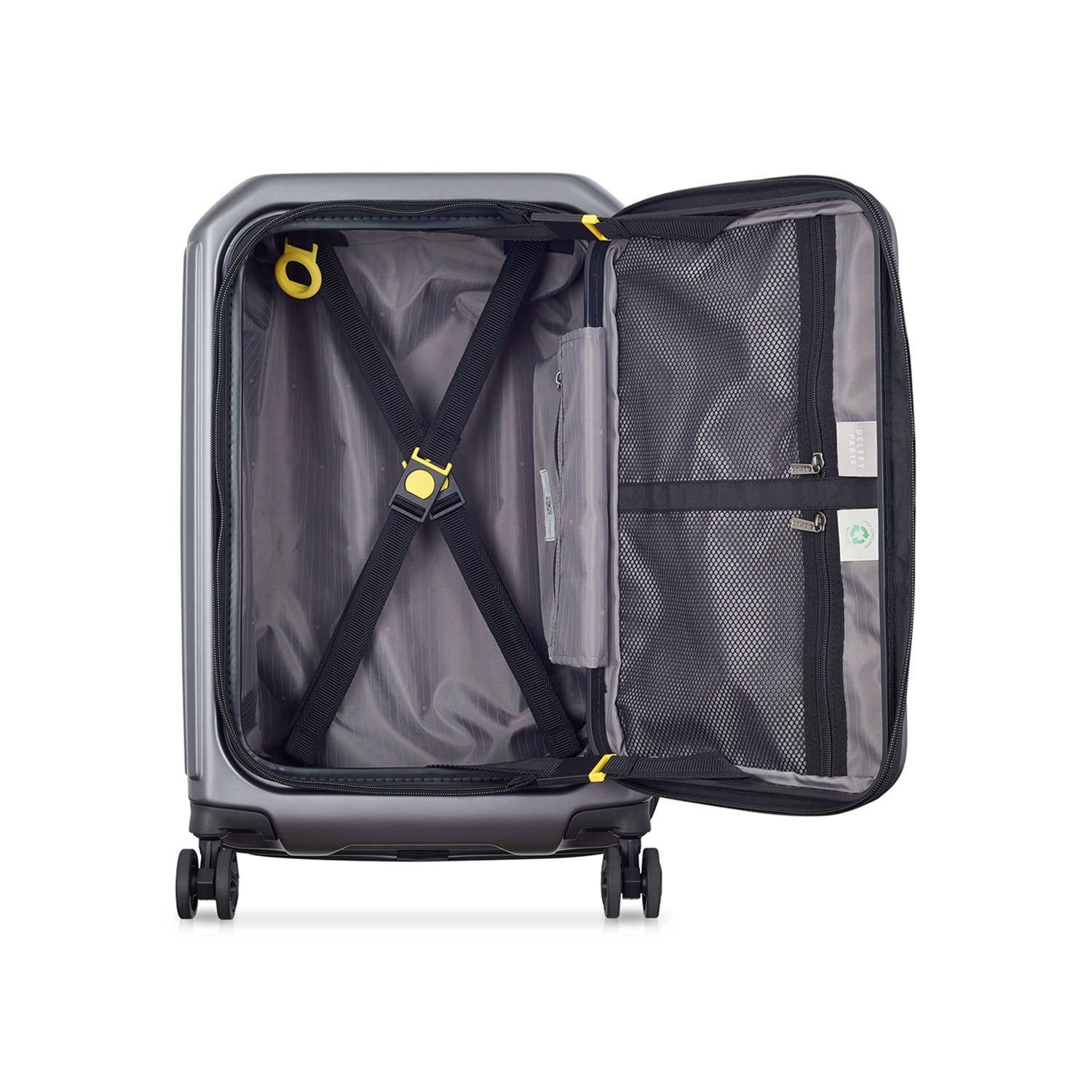 Delsey trolley Securitime 55 cm. Expandable donkergrijs