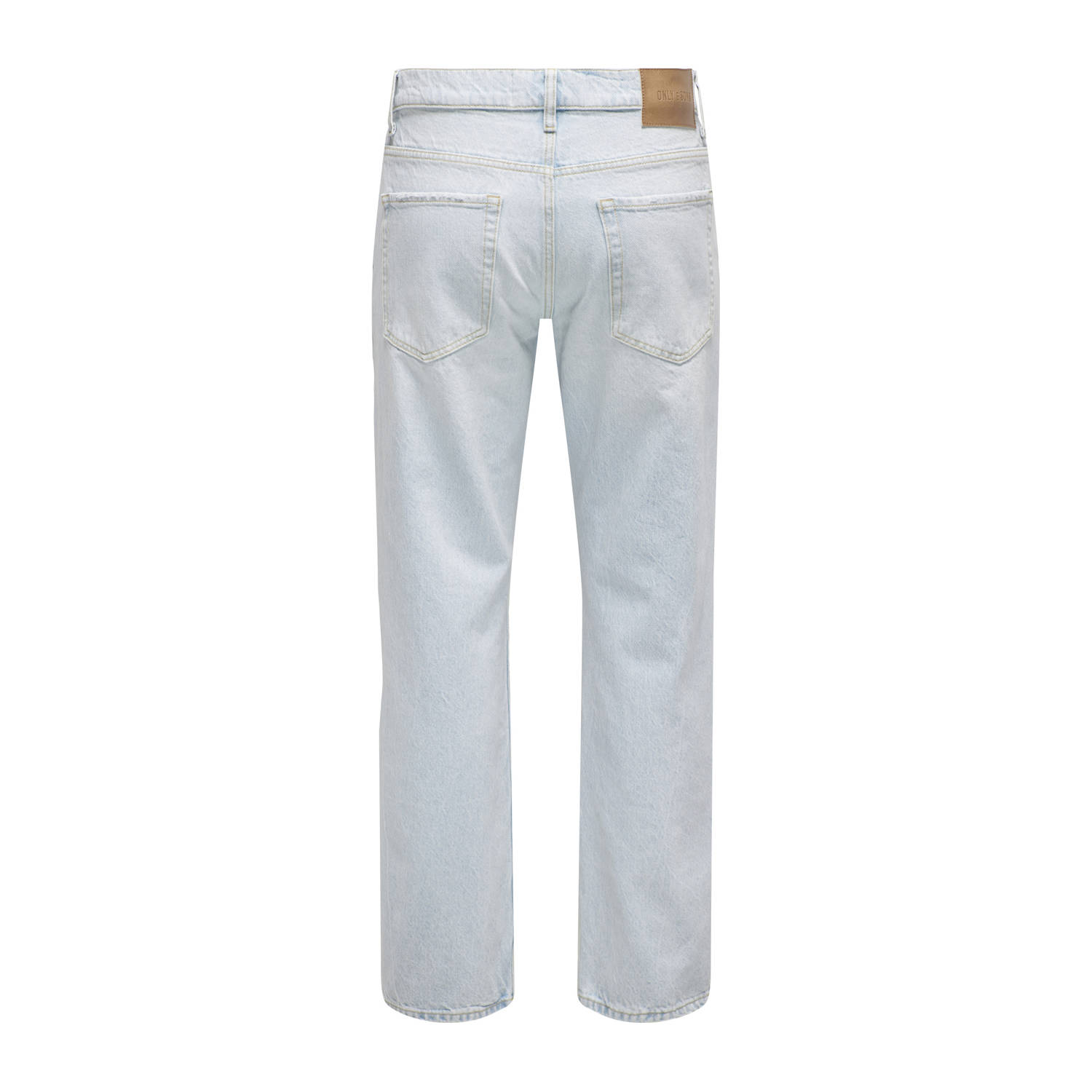 ONLY & SONS straight leg jeans ONSEDGE light blue bleached denim