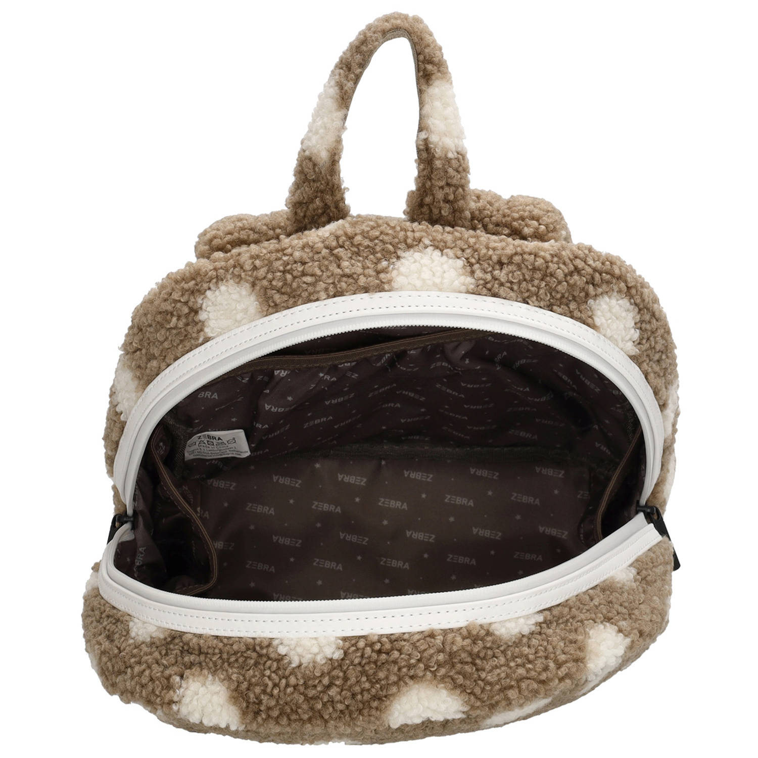 Zebra Trends rugzak met stippen taupe