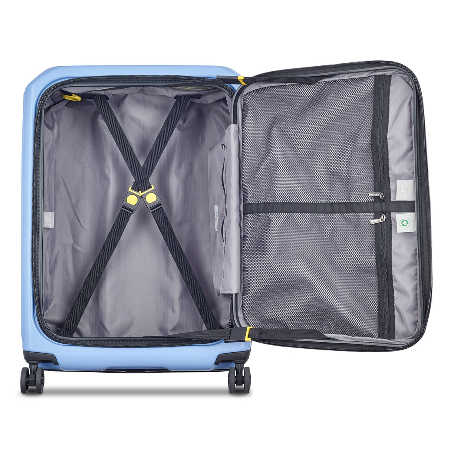 Delsey trolley Securitime Zip 65 cm. lichtblauw