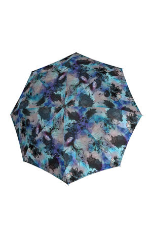 paraplu T.200 Medium Duomatic blauw