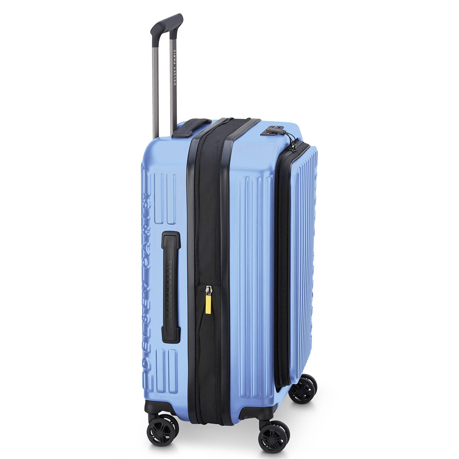 Delsey trolley Securitime Zip 55 cm. Expandable lichtblauw