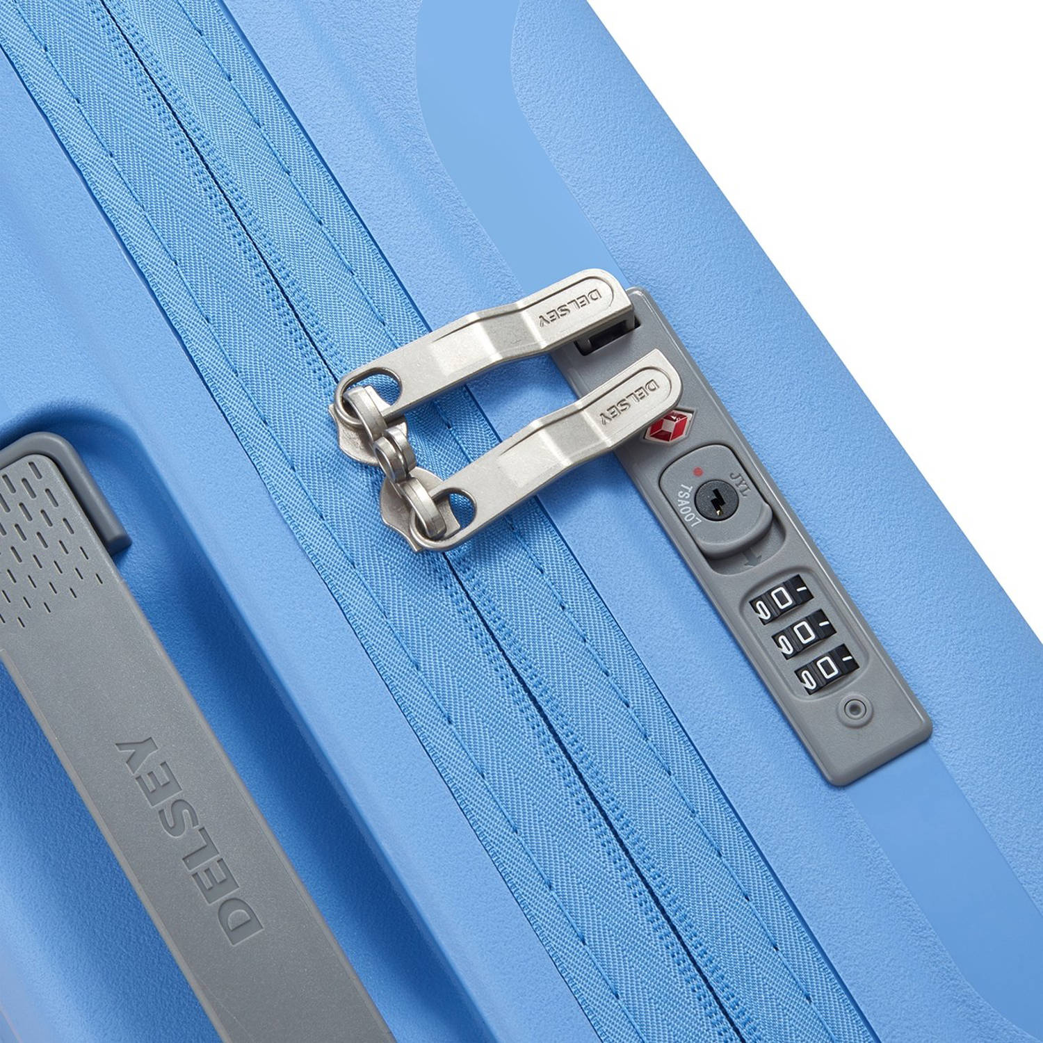 Delsey trolley Clavel 55 cm. lichtblauw