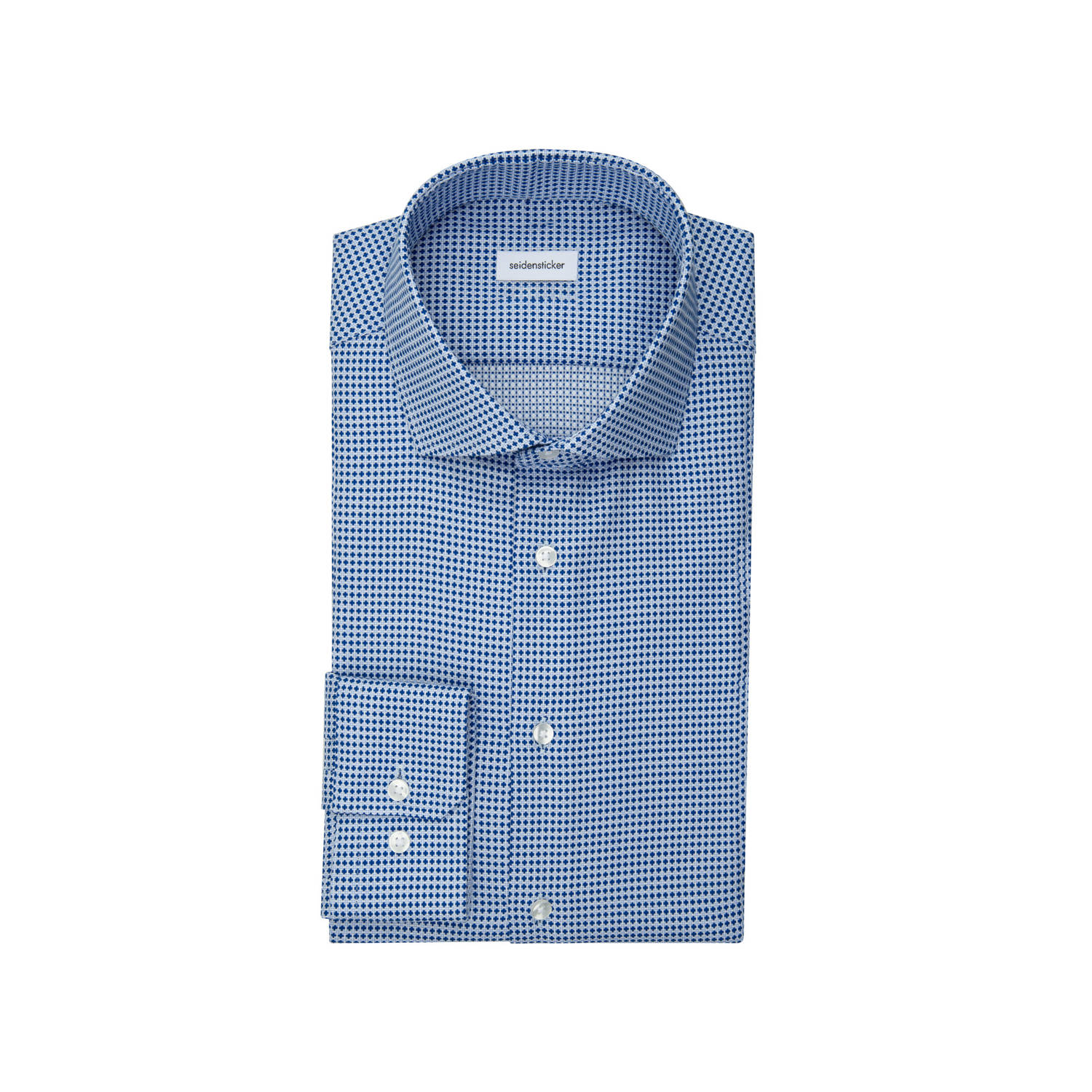 Seidensticker casual overhemd blauw