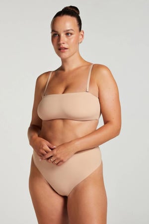 high waist string Smooth beige