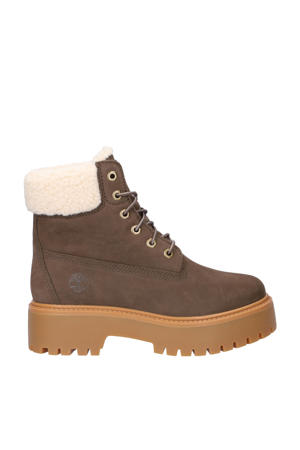 Stone Street gevoerde nubuck veterboots bruin