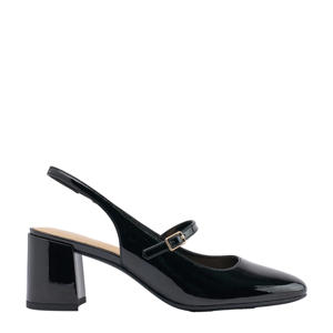 lak slingback pumps zwart