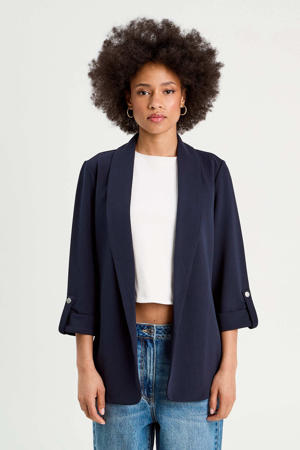 getailleerde blazer donkerblauw