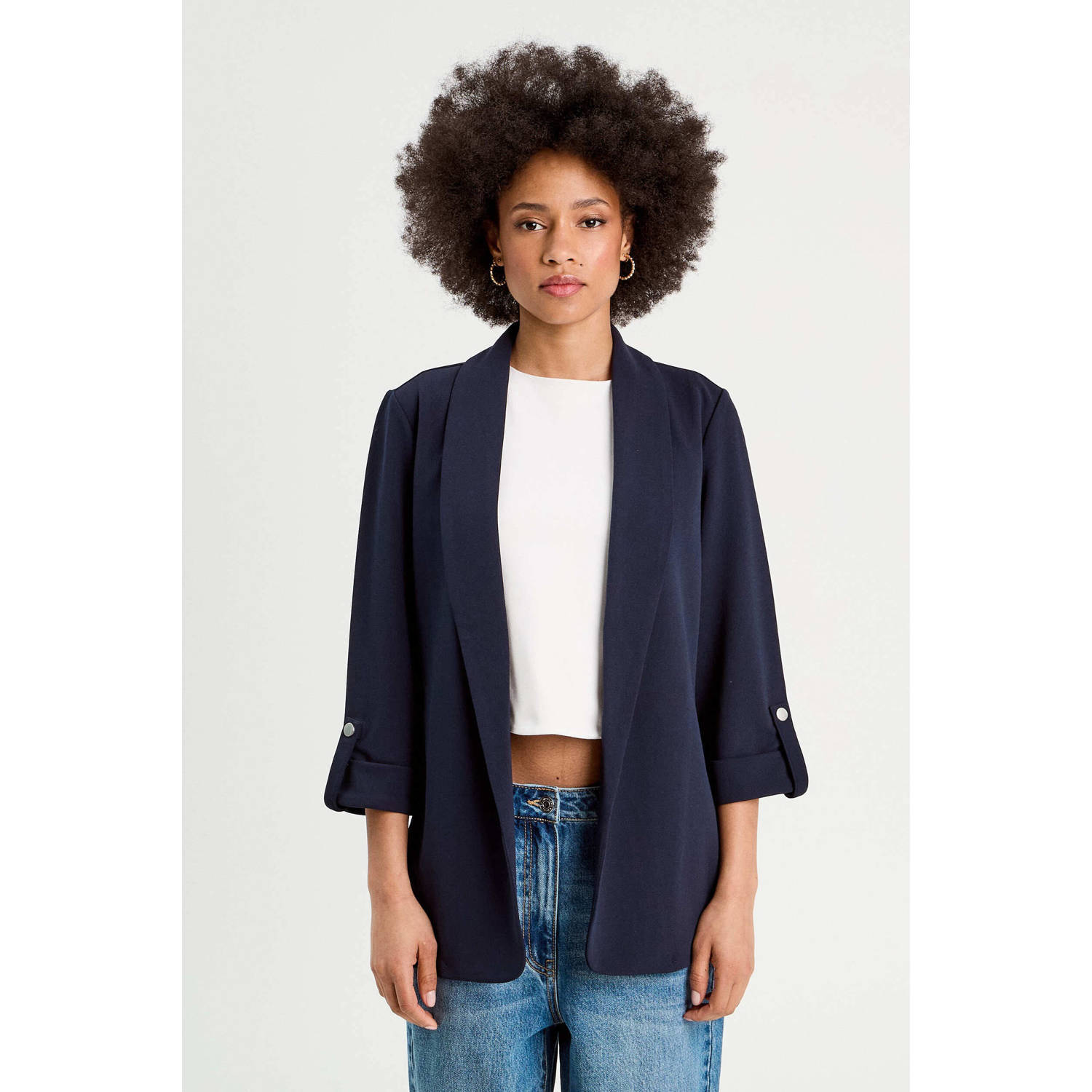 Cache getailleerde blazer donkerblauw