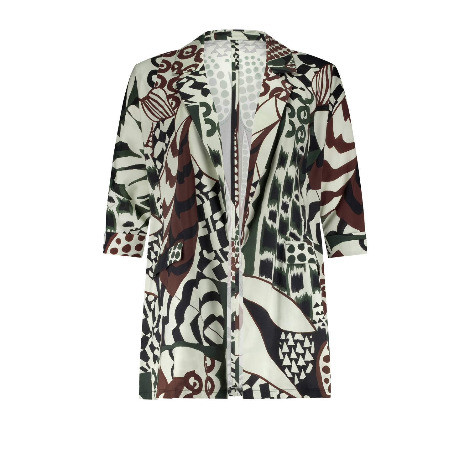 Plus Basics regular blazer ecru