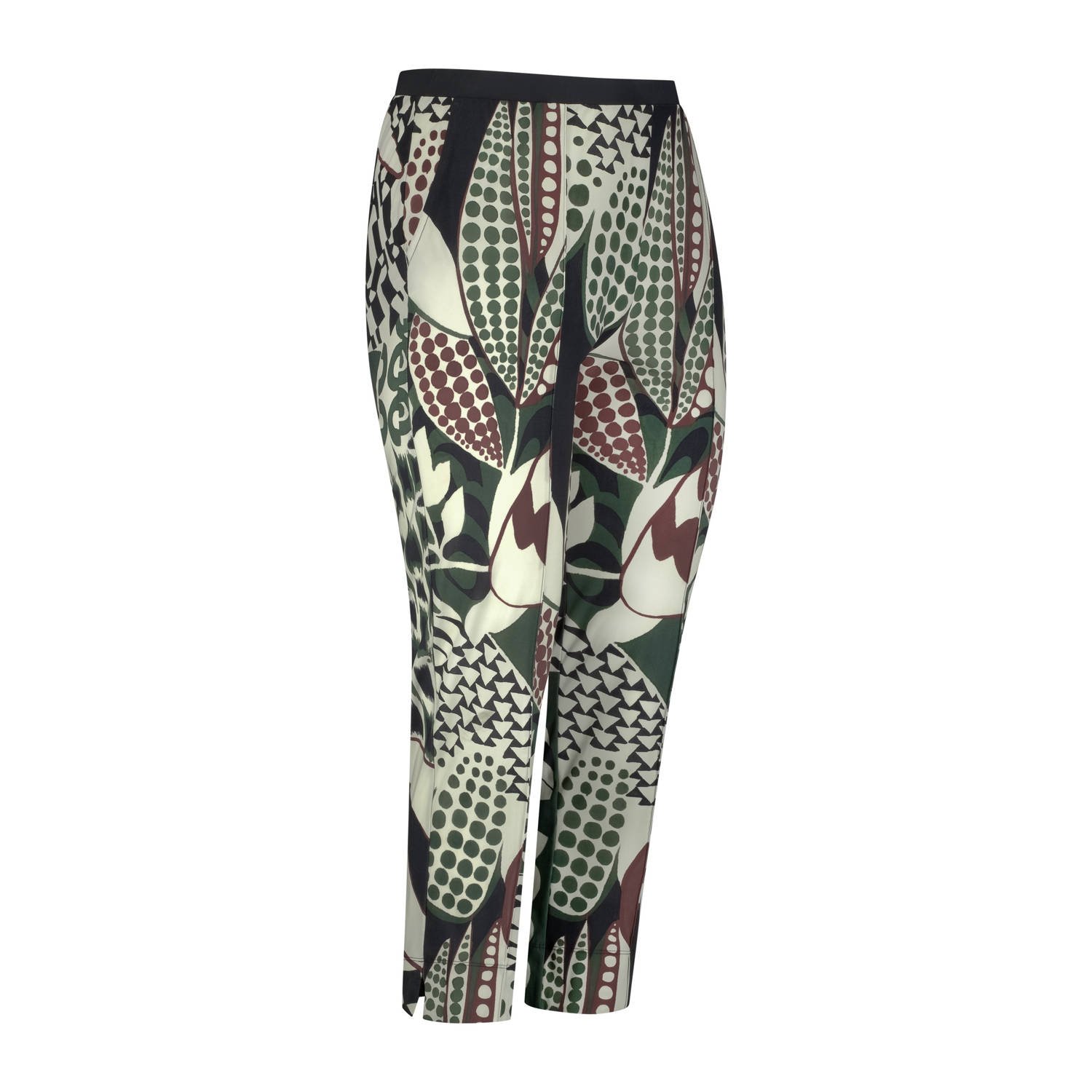 Plus Basics straight high waist broek ecru