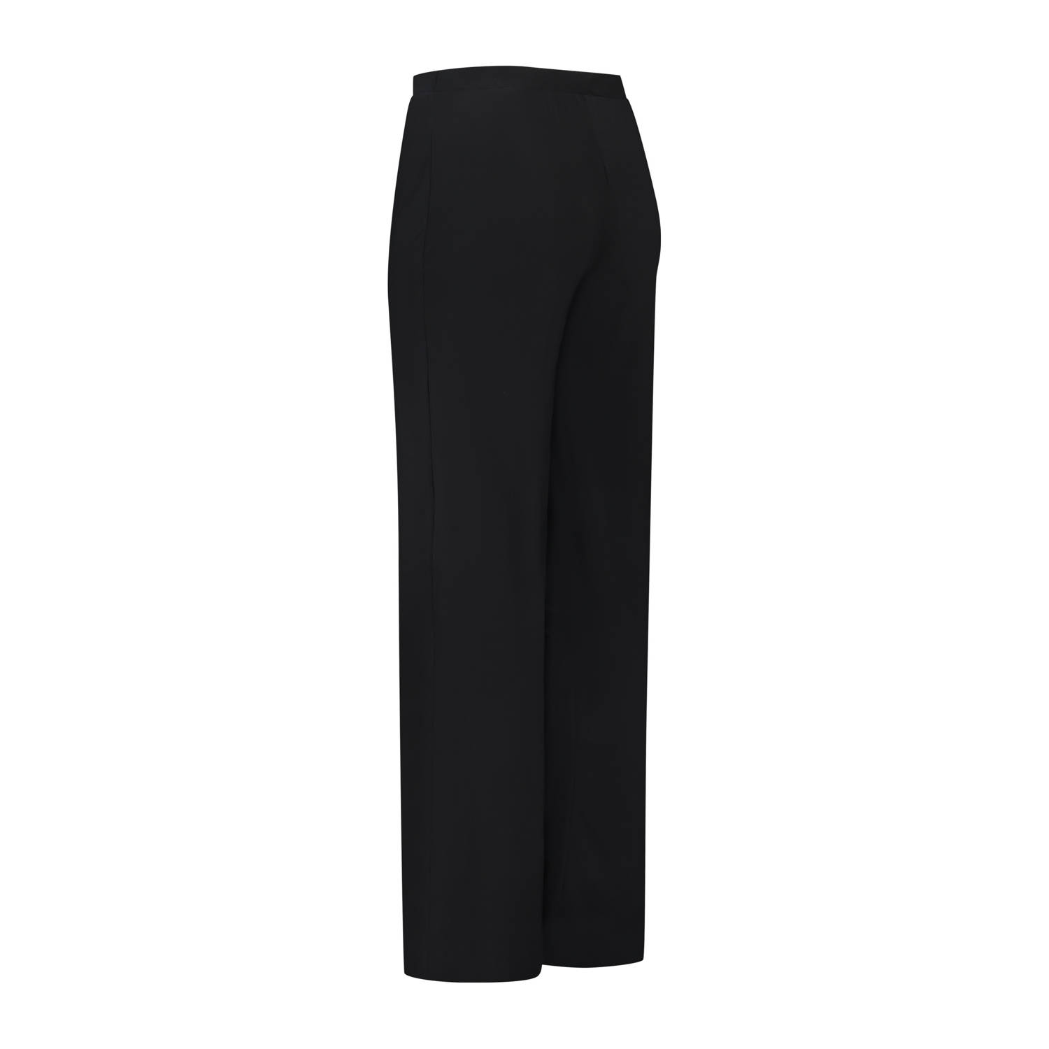 Plus Basics wide leg high waist broek zwart