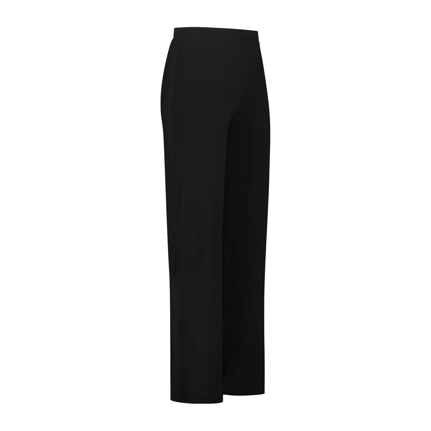 Plus Basics wide leg high waist broek zwart