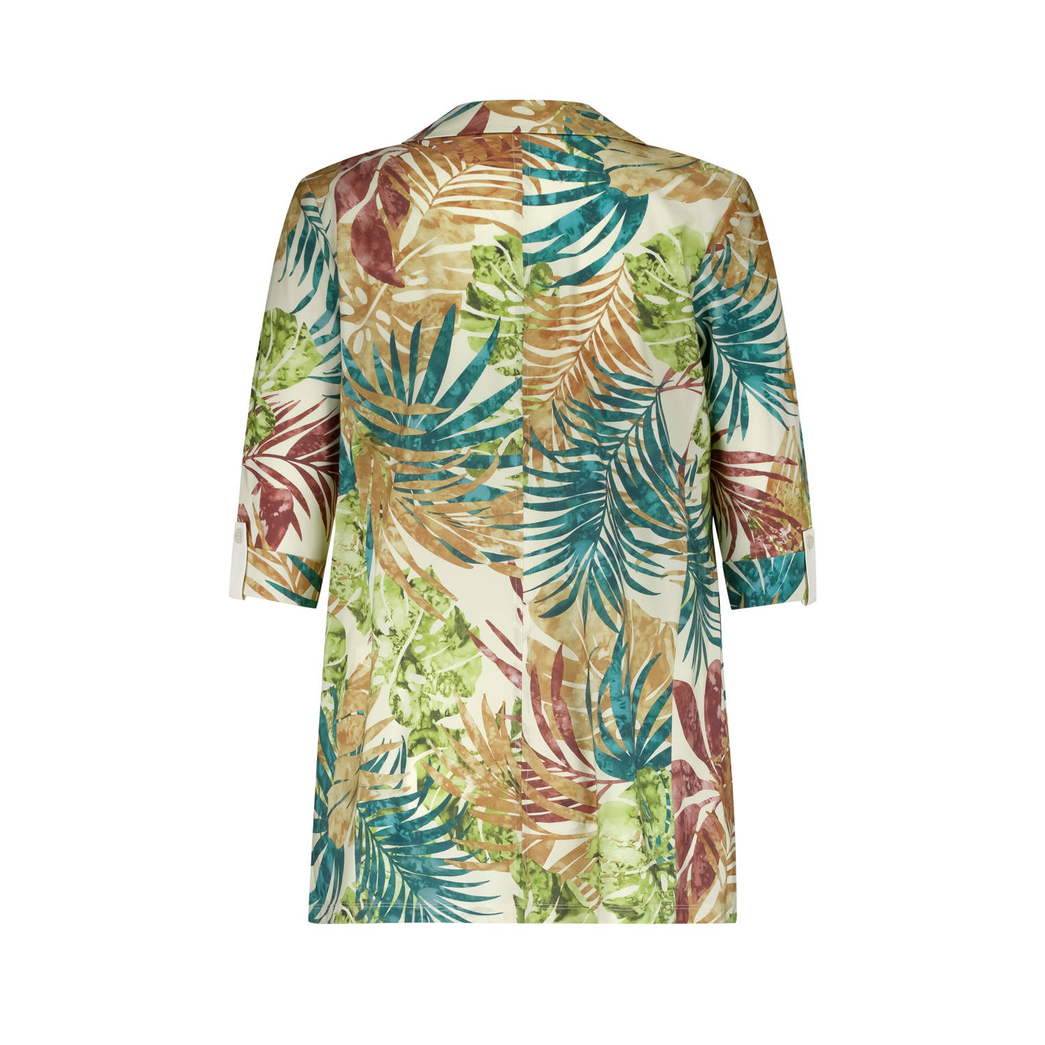 Plus Basics travelstof regular blazer groen