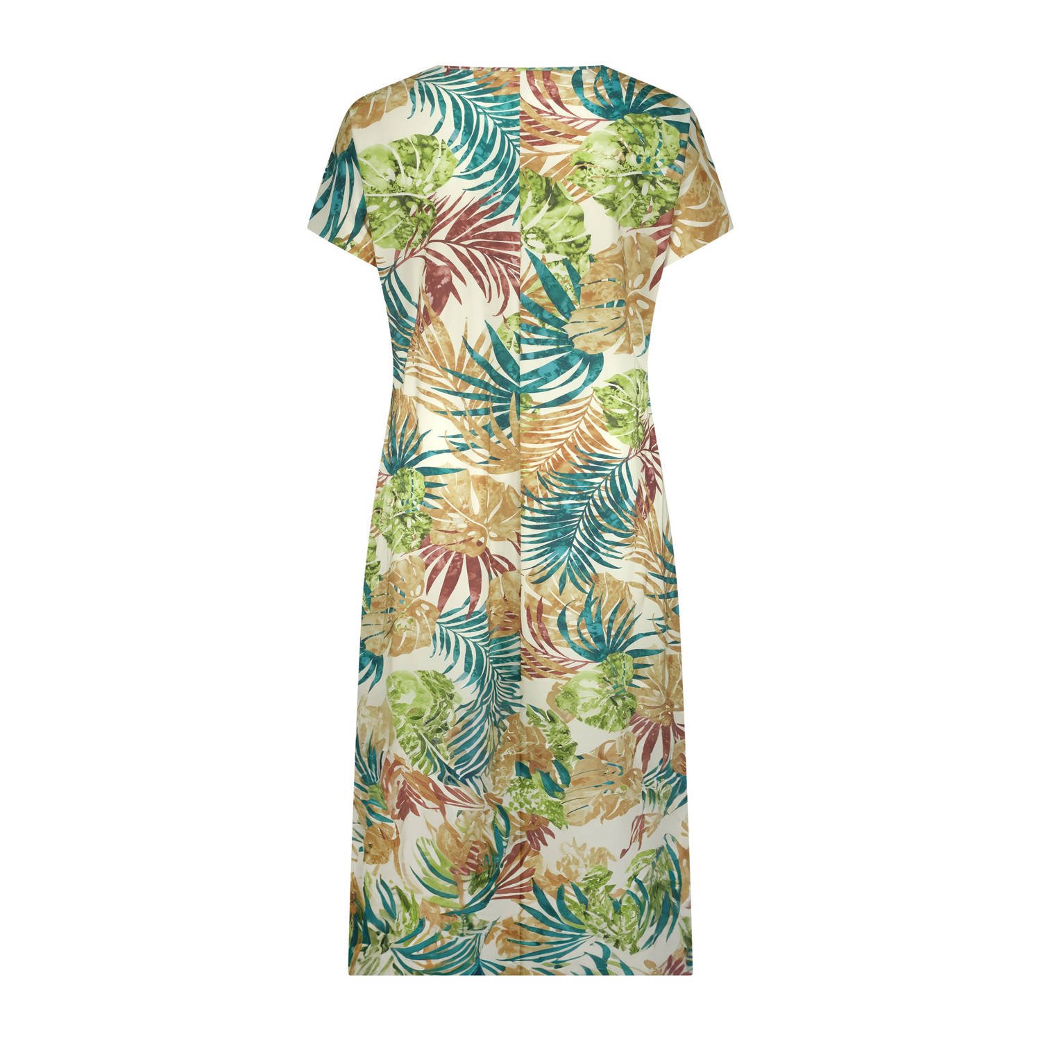 Plus Basics travelstof zomerjurk groen