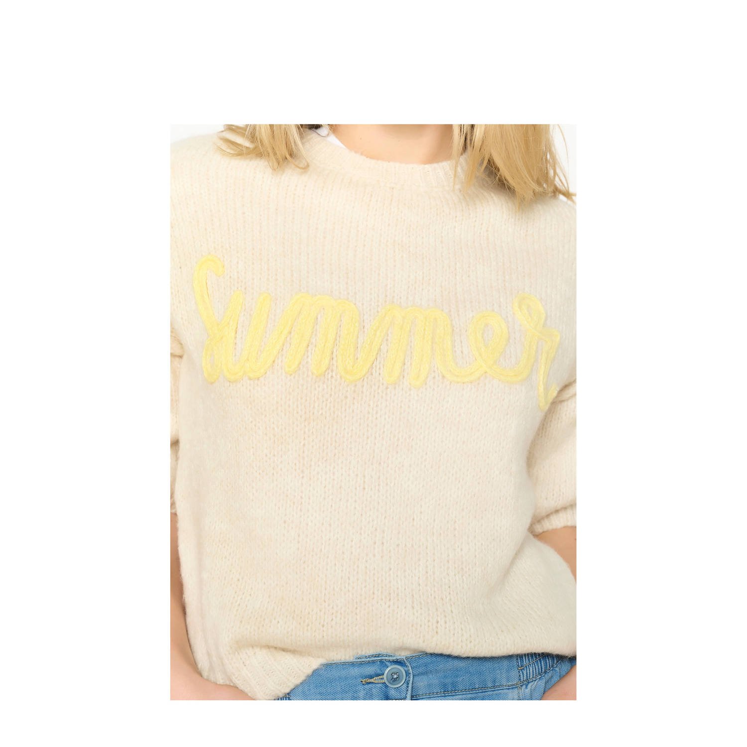LOLALIZA top beige gebreid