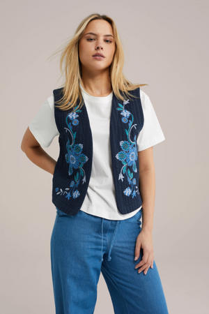 gilet donkerblauw