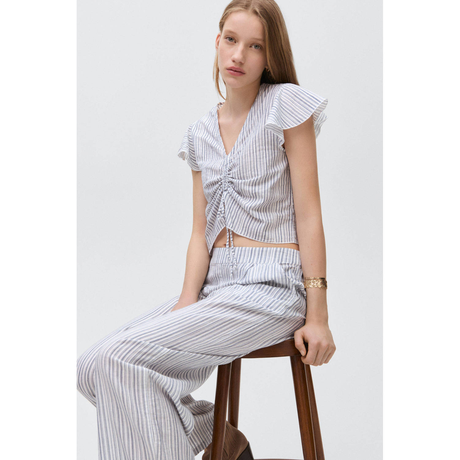 MANGO TEEN blousetop lichtblauw