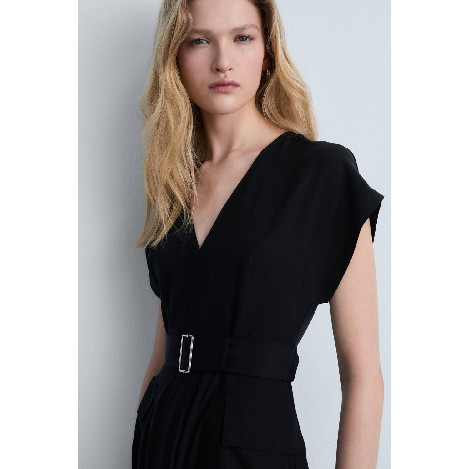 Mango midi jurk zwart