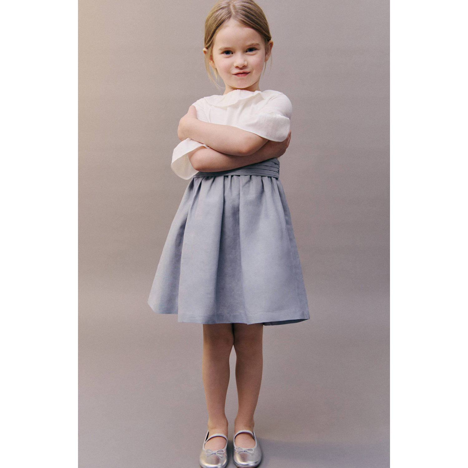 Mango Kids midi jurk blauw