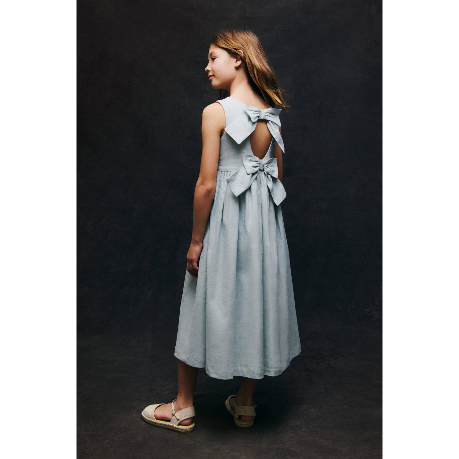 Mango Kids midi jurk blauw